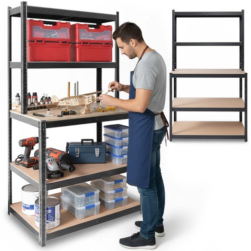 Werkbank mit metallregal 180 - metallregal, x