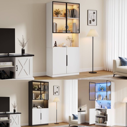 Vitrinenschrank mit glastür - mit,
