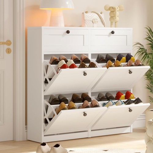 Schuhschrank mit klappen und - schuhschrank,